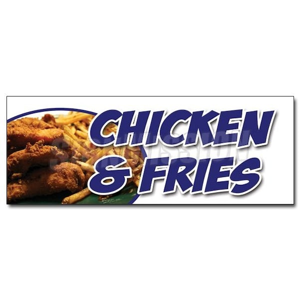 CHICKEN & FRENCH FRIES DECAL sticker fried nuggets fingers tenders food, D-36 Chicken & French Fries